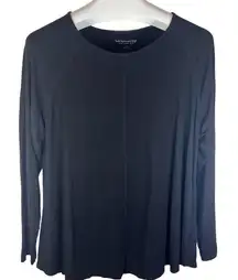 Soft Surroundings Women’s Long Sleeve Super Soft Comfy Black Shirt Size‎ 1X