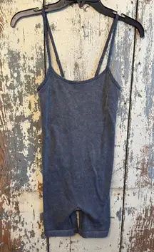 Indero Gray ribbed Romper Bodysuit size Small
