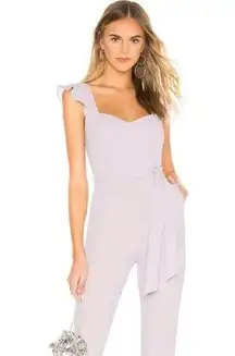 Superdown- “Gloria” Flutter Sleeve Full Length Jumpsuit in Lavender- Size Medium