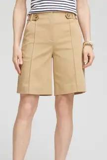 Chico's fly front tab front a line shorts Size 1.5 Size 10 NWT