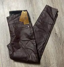 Rock & Republic Slimming Denim Coated Leggings Size 8 Medium