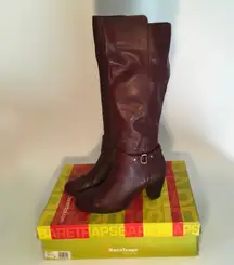 Tall Leather Burgundy Boots *RARE*