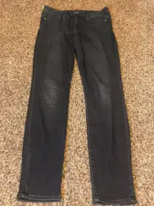 Athleta Women Size 2‎ Black Wash Denim Straight Leg Jeans Pants