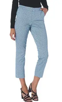 NYDJ  Pants Womens 20W Everyday Trouser Capri Lift Tuck Technology Geometric Blue