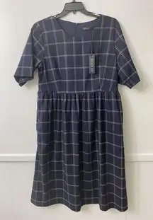 ROOLEE Womens Preppy Plaid Maxi Dress Geek Chic Officecore Academia NEW Size 3XL