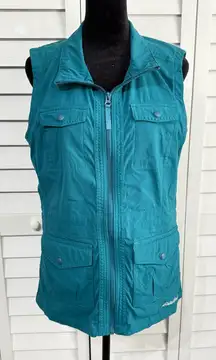 Eddie Bauer Travex Teal Utility Vest Size M