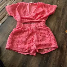 Hyfve Crochet Shorts Set