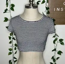 Urban Outfitters Project Social T Cropped Striped Tee