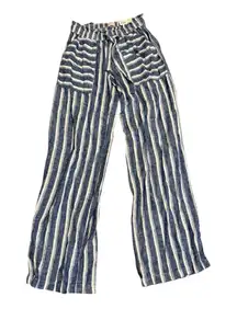 SO | Blue and White Striped Wide Leg Pants