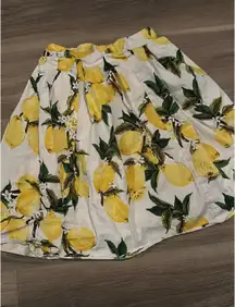 Lemon A-Line Pleated Skirt