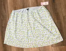 Wild Fable Light Blue Floral A-Line Skirt