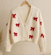 Luna Ivy women’s Bow Cardigan size medium
