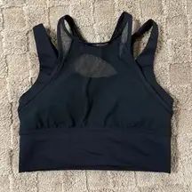 EXCELLENT Lululemon Black Double Tap Sports Training Gym Bra II Mesh Crop Top 6