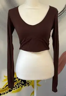 Naked wardrobe long sleeve crop top. Size Small.