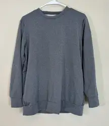 Nike Women's‎ Dry Top Crew Long Sleeve SweatShirt Back Wrap Gray Small