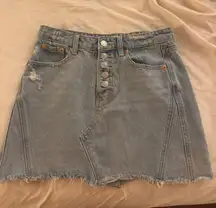 Light Wash Denim Skirt