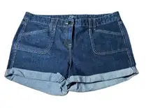 Ann Taylor LOFT Denim‎ Shorts Cuffed Blue Casual Summer Wear Size 10