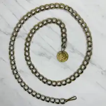 Womens Gold Tone Chain Belt George Washington Coin Charm Small/Medium ✨