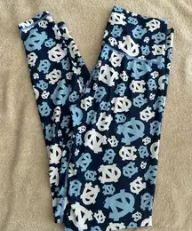 ZooZatz UNC Tarheels Leggings Small NCAA Collegiate Game Day EUC