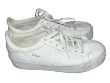 Gola platform Sneakers Leather size 8 white

*see pics for flaws