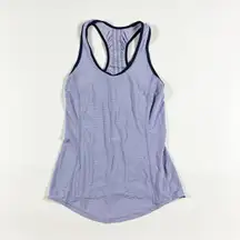 Lululemon Women's Runner Up Tank Heathered Cool Breeze Cadet Blue Shirt 4