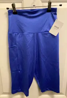 Brand New Wolford Women's Size XS Dazzling Blue Workout Biker Shorts
