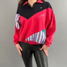 Le Coq Sportif Vintage Patchwork Style Sweatshirt