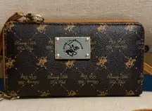 NWT Beverly Hills Polo Club Monogramed Wallet/Wristlet/Crossbody