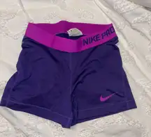 Purple Nike pro spandex