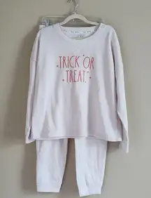 Rae Dunn 2 Piece Sweatshirt Jogger Set Size Large Halloween