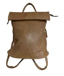Antik Kraft Unisex Camel Brown Vegan Leather Backpack‎