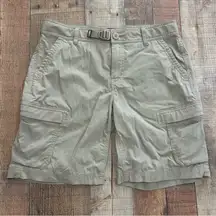 REI Co-op Women’s Relaxed Fit Cargo Hiking Shorts Size 8 Tan Lightweight Trail