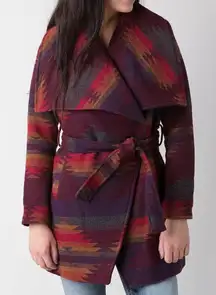 Steve Madden XS/TP Aztec
Southwestern Wool Blend Wrap
Coat