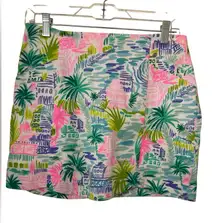 Lilly Pulitzer Becky Colorful Palm Print Mini Skort