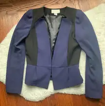 Deep Purple & Black Colorblock Blazer Size 4