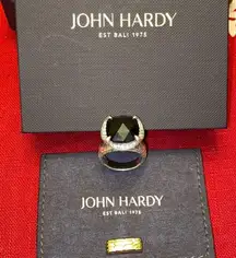 John Hardy Onyx and Diamond Ring