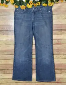 Ladies Seven for All Mankind Wide Leg Crop Vintage Dojo Jeans Size 32 Light Wash