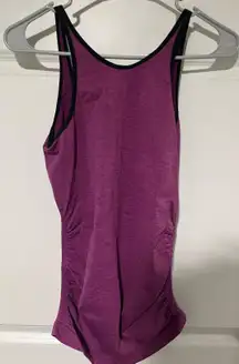 Athletics Purple Pink Ruched Tank Top