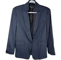 Rag & Bone Women’s Size 8 Navy Blue black One Button notched lapel dickie Blazer