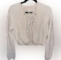 LA Hearts Cream Chenille Sweater