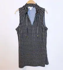Checkered Sleeveless Blouse 