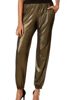 Ny Collection Gold Stretch Harem Pants