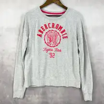 Abercrombie Fitch Women Sweatshirt Large Y2K Collegiate Retro Streetwear Preppy