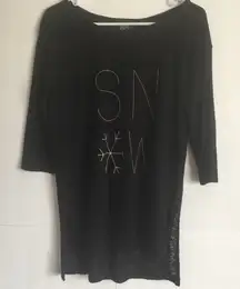 2/$15 W5 Snow 3/4 Sleeve Semi Sheer Tee Size S