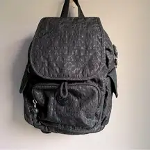 Kipling City Mini Backpack Pattern Black with no monkey