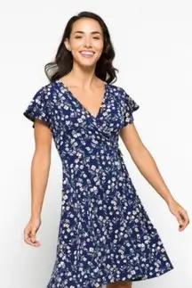 Kaileigh Women's Kaela Floral Faux Wrap Knit Dress