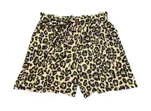 Simply Southern Leopard Print Shorts with Tie size L-XL