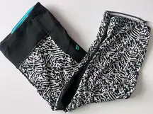 Lululemon • Run: Top Speed Crop in Mini Brushed Animal Black White / Black