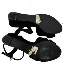Worn ONCE! NINE WEST Black Suede Wedge Sandals