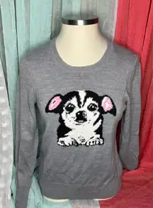 I Heart Ronson Gray Sweater with Dog Design